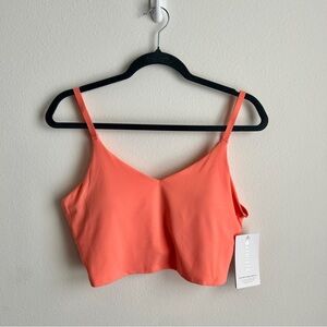 Athleta Coral Crop Top w. Built in Bra I Size L I NWT